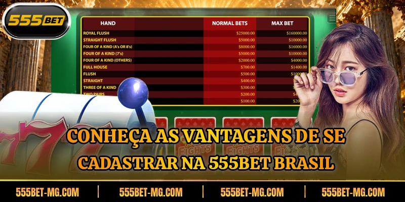 Conheça as vantagens de se cadastrar na 555BET Brasil